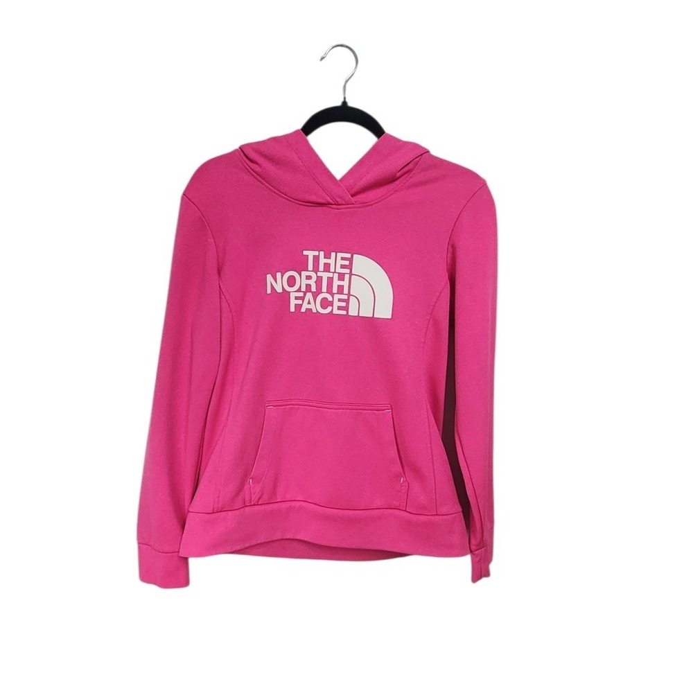 The North Face Hoodie Womens Small Pink Excellent Pullover Logo Activewear